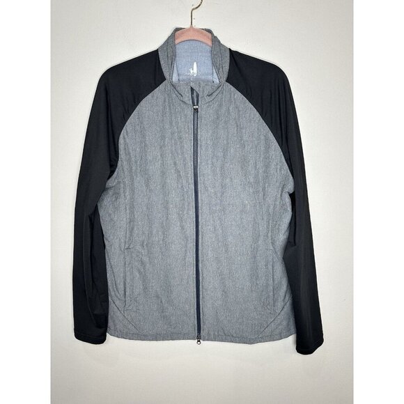 johnnie-O Other - Johnnie-O STINGER Jacket Mens Size Large Gray Black Full Zip Thermotech Sleeves